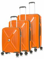 Комплект чемоданов L'Case Berlin (S, M, L) оранжевый, 3 шт., арт:Ch1008