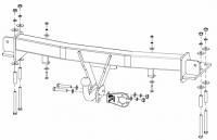 Фаркоп Baltex для Санг Енг Кайрон 2005-2015, модель №3, арт:29276712