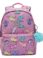 Детский рюкзак GRIZZLY RK-578-4, котики на розовом, 21х29х8
