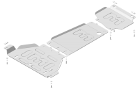 Комплект защит Motodor для Додж РАМ 1500 TRX 2021-н.в., алюминий 5мм, арт:MO.32908