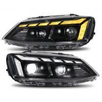 Передние фары Фольксваген Джетта 6 2010-2019, комплект:Л+П, би-LED линза, ДХО, LED поворотник, арт:MF-HL-000706