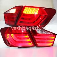 Задние фонари Тойота Камри 50 2011-2014 модель №-1, комплект: Л+П, в стиле БМВ, красные, арт:MF-TL-000165