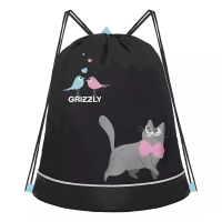 Мешок для обуви GRIZZLY OM-30-4 черный, 38х50х11