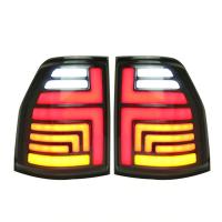 Задние фонари Мицубиси Паджеро 4 2006-2020 модель №3, комплект: Л+П, дымчатые, бегущий поворотник, арт:MF-TL-000521