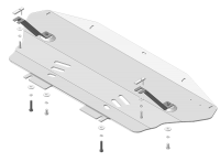 Защита радиатора Motodor на БМВ Х1 Е84 2009-2014, алюминий 5мм, арт:MO.30204