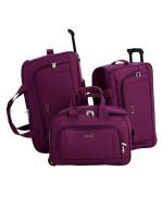 Комплект дорожных сумок на колесах L'Case Boston (S, M, L) фиолетовый, арт:Sum0587