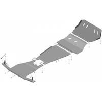 Комплект защиты Motodor для Мицубиси Паджеро Спорт III 2016-2024, сталь 3мм, арт:MO.11336-2