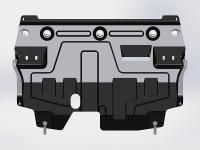 Защита картера и КПП Sheriff для Фольксваген Поло 2010-2020, модель №3, сталь 1,8мм, арт:26.2913