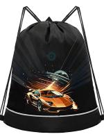 Мешок для обуви GRIZZLY OM-51-114, черный-кирпичный, 38х50х11