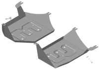 Защита топливного бака Motodor для Хавал Дарго 2022-2024, сталь 2мм, арт:MO.73103