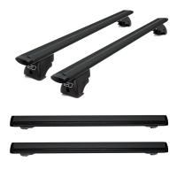 Багажник на крышу ED черные крыловидные дуги 1,25м на БМВ Х6 F16 с интегрированными рейлингами 2015-2019, арт:ED-1812