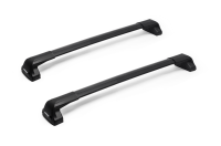 Багажник на крышу Rollster Mercury с черными аэро дугами на Киа Сид 2018-2024, штатные места, арт:Rol.0292