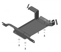 Защита заднего дифференциала Motodor для Хавал H8 2015-2020, сталь 3мм, арт:MO.13112