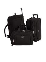 Комплект дорожных сумок на колесах L'Case Boston (S, M, L) черный, арт:Sum0535