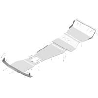 Комплект защиты Motodor для Мицубиси Л200 2015-н.в., алюминий 5мм, арт:MO.31323