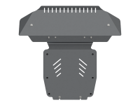 Защита картера Sheriff на Ауди Q7 комплект S-line 2006-2015, модель №15, алюминий 5мм, арт:02.1069
