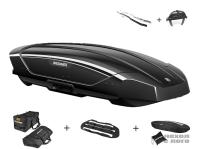 Автобокс Broomer Venture XL специальная серия Black All, 500 л, 213x89x42, черный глянец, крабы + усилитель, коврик, две сумки, чехол с лого, арт:BR.03.129.20