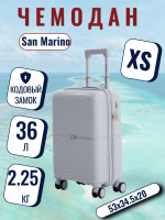 Чемодан маленький L'Case San Marino (XS) серый, 53х34.5х20, арт:Ch1348 Чемодан маленький L'Case San Marino (XS) серый, 53х34.5х20, арт:Ch1348