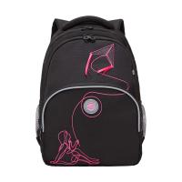 Школьный рюкзак GRIZZLY RG-360-8 черный-фуксия, 27х40х20