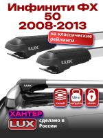 Багажник на крышу LUX ХАНТЕР, крыловидные дуги L54-R, на Инфинити ФХ 50 (с рейлингами) 2008-2013, арт:LH115 Багажник на крышу LUX ХАНТЕР, крыловидные дуги L54-R, на Инфинити ФХ 50 (с рейлингами) 2008-2013, арт:LH115