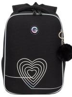 Ранец школьный GRIZZLY RAw-594-2, чёрный, 26х37х16