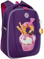 Школьный рюкзак GRIZZLY RAf-392-1, фиолетовый, 29х36х18
