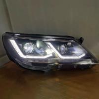 Передние фары Фольксваген Тигуан 2010-2012 модель №8, комплект:Л+П, ДХО, FULL LED, электрокорректор, динамичный поворотник, арт:MF-HL-000234
