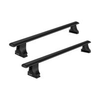 Багажник на крышу Atlant, 6031+8809+8646, черные крыловидные дуги 1,26м на Фольксваген Поло хэтчбек 2010-2015, арт:211129