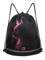 Мешок для обуви GRIZZLY OM-50-113, черный - фуксия, 38х50х11