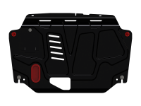 Защита картера и КПП Sheriff для Киа Сид 1 2007-2012, модель №1, сталь 2мм, арт:11.1565-2