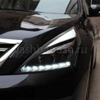 Передние фары Ниссан Теана 2008-2013 модель №4, комплект:Л+П, бифокальная линза, ДХО, арт:MF-HL-000349