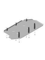 Защита топливного бака Motodor для Фольксваген Транспортер Т6 2015-2020, алюминий 5мм, арт:MO.32708-4