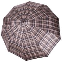 Зонт автоматический Три Слона, коричневая клетка, арт:M6155-10