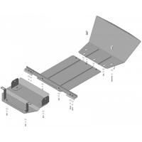 Защита картера, КПП и РК Motodor для Шевроле Нива 2002-2020, сталь 2мм, арт:MO.03006-1