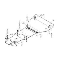 Защита картера, КПП и РК Motodor на Порше Кайен 2017-н.в., алюминий 5мм, арт:MO.35403 Защита картера, КПП и РК Motodor на Порше Кайен 2017-н.в., алюминий 5мм, арт:MO.35403