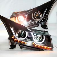 Передние фары Шевроле Круз 2009-2014 V7 Type, комплект:Л+П, биксеноновая линза, ДХО, динамичный поворотник, арт:MF-HL-000513 Передние фары Шевроле Круз 2009-2014 V7 Type, комплект:Л+П, биксеноновая линза, ДХО, динамичный поворотник, арт:MF-HL-000513