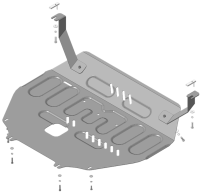 Защита картера и КПП Motodor для Чанган CS55 Плюс 2021-2024, сталь 2мм, арт:MO.77204