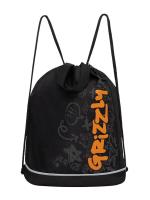 Мешок для обуви GRIZZLY OM-53-116, черный-оранжевый, 38х40х11