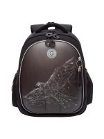 Школьный ранец формованный GRIZZLY RAz-587-4, черный, 28х36х20