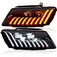 Передние фары Ауди Q5 2009-2018 V3 type, комплект:Л+П, полностью LED, ДХО, динамичный поворотник, арт:MF-HL-000717