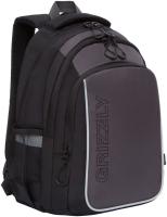 Школьный рюкзак GRIZZLY RB-152-1 черный-серый, 27х40х20 Школьный рюкзак GRIZZLY RB-152-1 черный-серый, 27х40х20