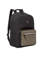 Рюкзак GRIZZLY RQL-218-2 черный-хаки, 28х41х18