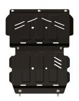 Защита картера и радиатора Sheriff для Мицубиси Л200 Triton 2006-2015, модель №3, сталь 2,5мм, арт:14.1143 V2-2