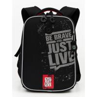Школьный рюкзак GRIZZLY RAw-397-10 черный-красный, 26х37х16 Школьный рюкзак GRIZZLY RAw-397-10 черный-красный, 26х37х16
