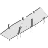 Защита топливного бака Motodor для Тойота Тундра 2016-2021, алюминий 5мм, арт:MO.32521