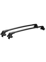 Багажник на крышу LUX CITY с черными крыловидными дугами на Опель Кроссланд Х 2017-2024, арт:LUX.2188