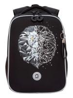 Ранец школьный GRIZZLY RAw-595-7, чёрный, 26х37х16