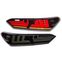 Задние фонари Тойота Камри 70 2018-2021 модель №4, тонированные, бегущий поворотник, комплект:Л+П, арт:MF-TL-000472