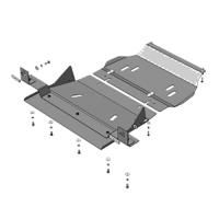 Защита переднего дифференциала, картера и КПП Motodor для Мицубиси Паджеро Спорт II МКПП 2012-2016, алюминий 5мм, арт:MO.31320