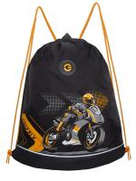 Мешок для обуви GRIZZLY OM-51-115, черный - желтый, 38х50х11